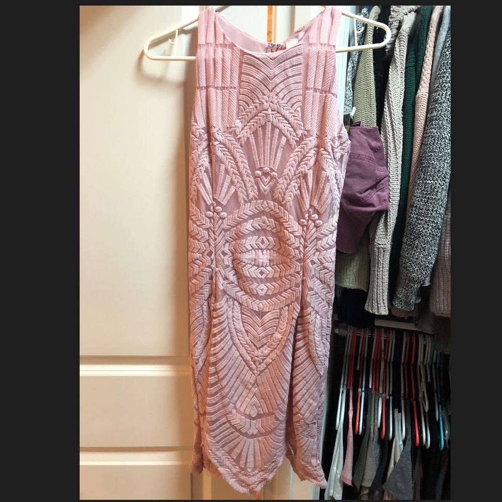 Pink lace dress